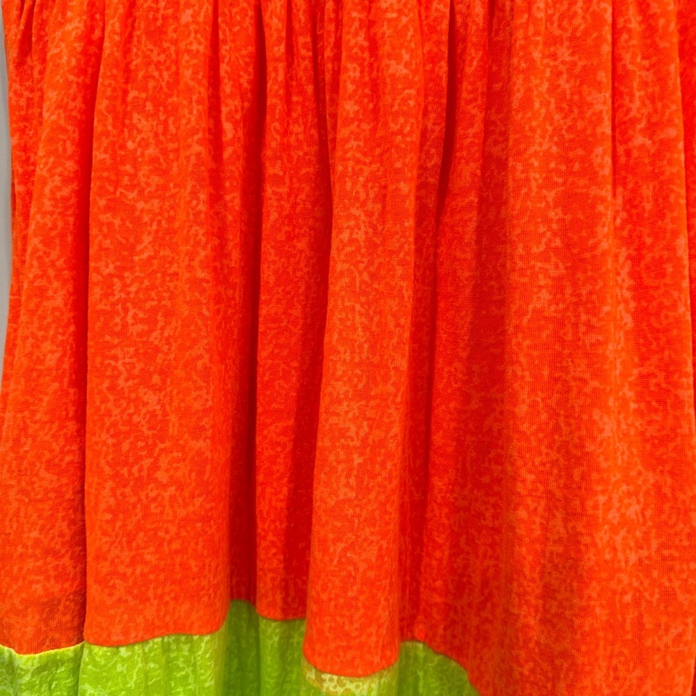 Pitusa Neon Colorblock Tiered Maxi Dress - Pink, Orange, Lime, Blue - Picture 6 of 8